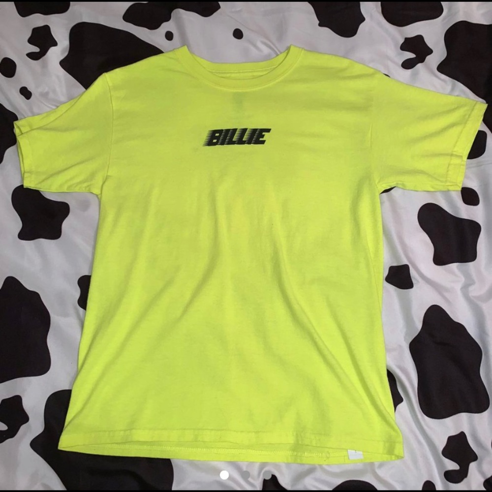 billie eilish neon yellow blohsh tee